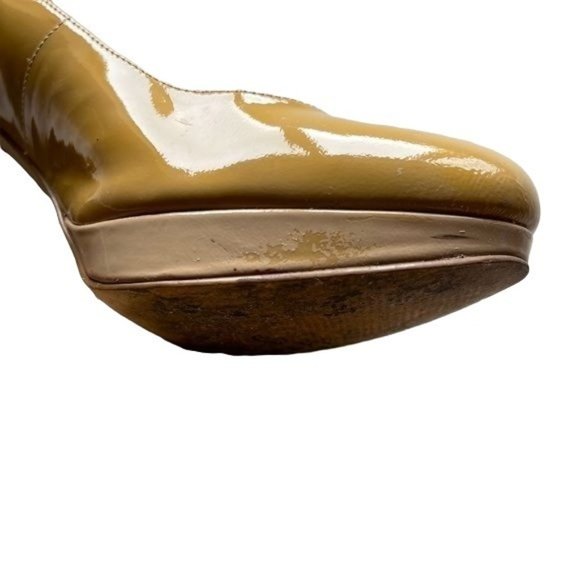 Enzo Angiolini Eadixy Heels Patent Leather Slip On Pump Tan Womens Size 8 - Picture 8 of 11
